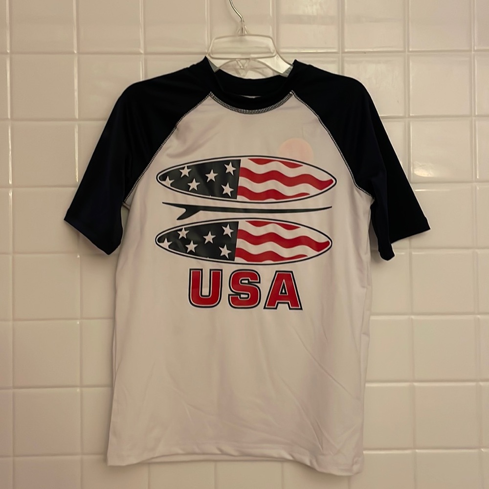 Place Sport (The Children Place ) USA surfboard rashguard swim top. XL (14)
